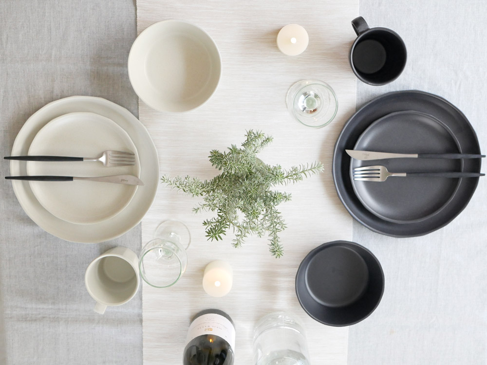 キントー ALFRESCO 黒色25cmメラミンプレート