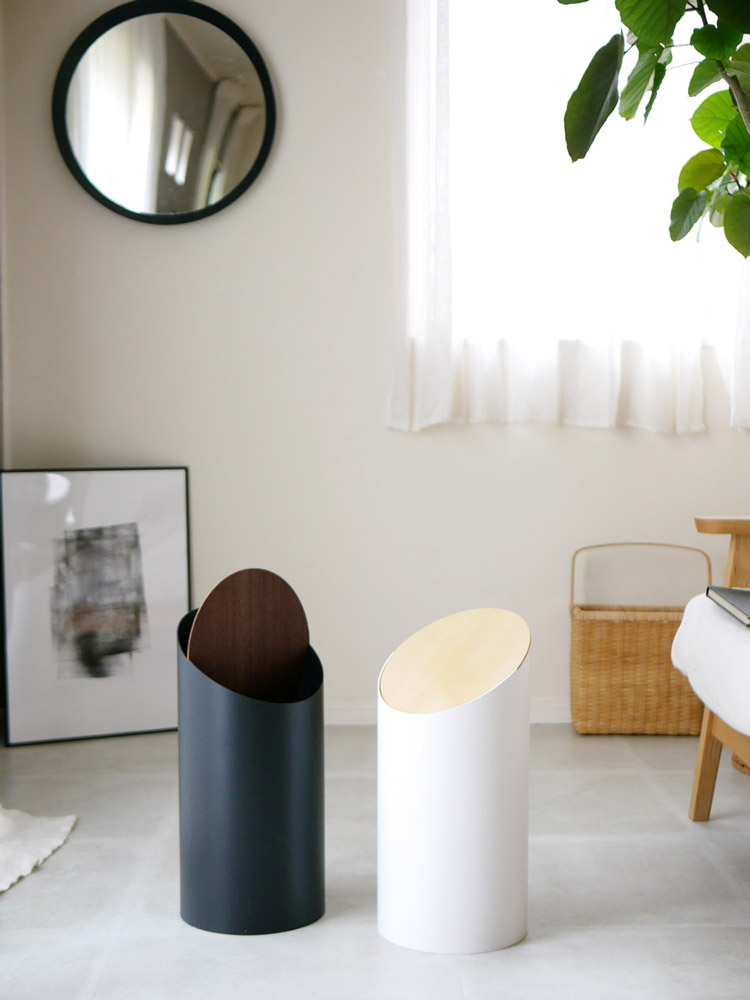 Moheimスウィングビン、ABS本体と天然木蓋の8L容器