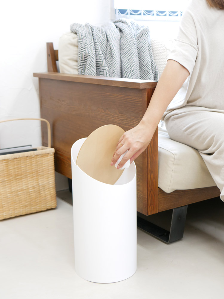 Moheimスウィングビン、ABS製本体と天然木蓋