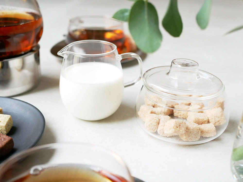 キントーUNITEAの耐熱ガラスシュガーポット