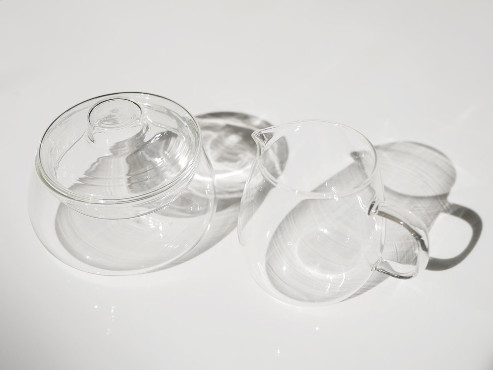 キントーUNITEAシュガーポット、透明な耐熱ガラス製