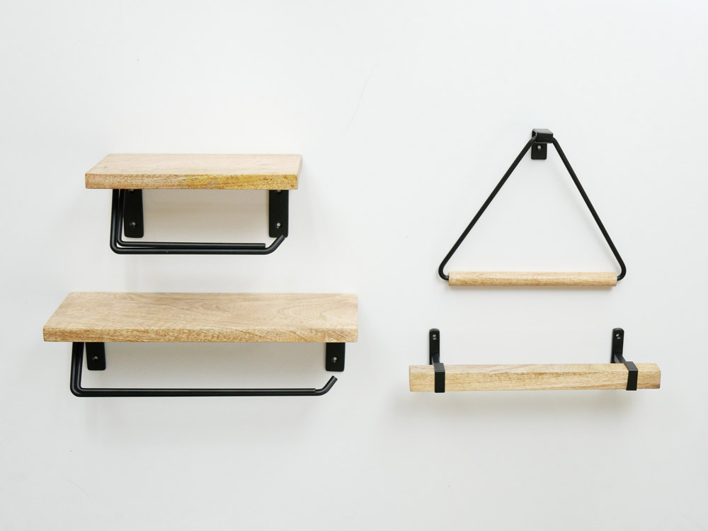 POSH LIVINGのアイアンとマンゴーウッド製ルームバー