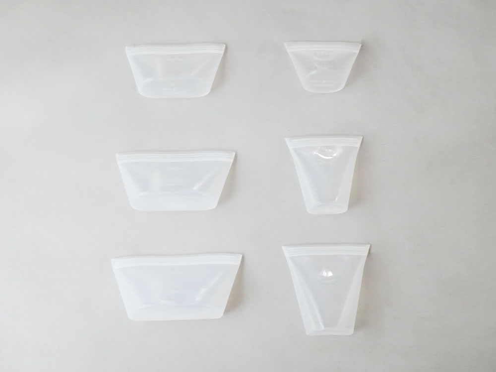 ジップトップブランドの白色プラチナシリコーン製ディッシュ。サイズLで耐熱220°C・耐冷-30°C、電子レンジと食洗機に対応。アメリカ製