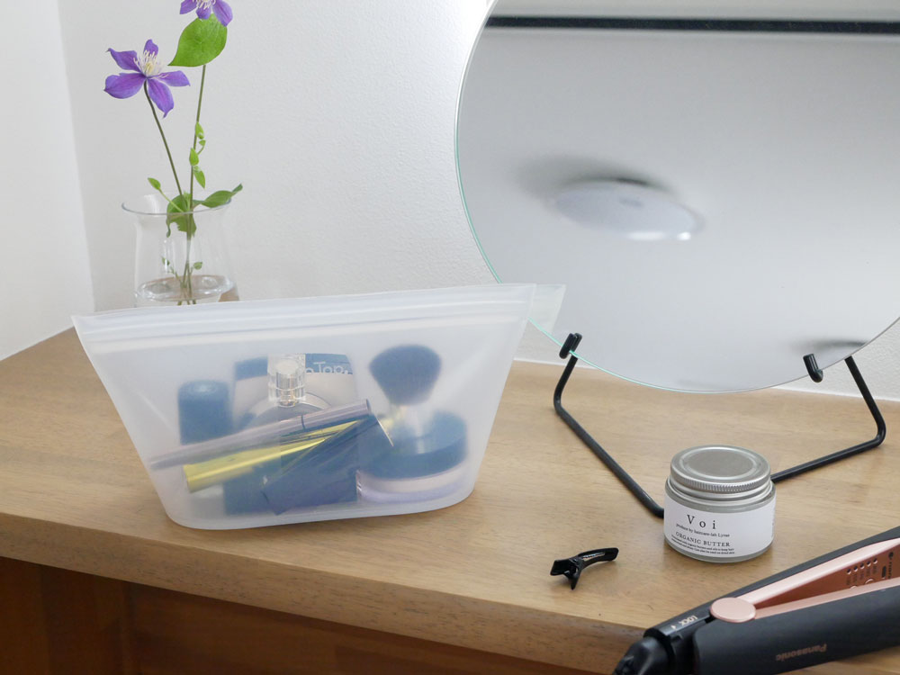 ジップトップ製の白色プラチナシリコーン大型ディッシュ