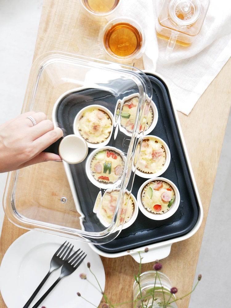 BRUNOコンパクトホットプレート用グラスリッドとスタンドノブ