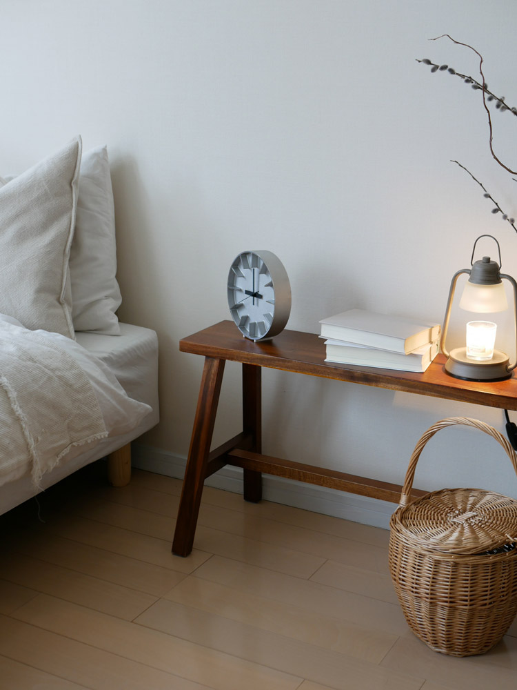 レムノスのエッジクロック 35cm アルミ製