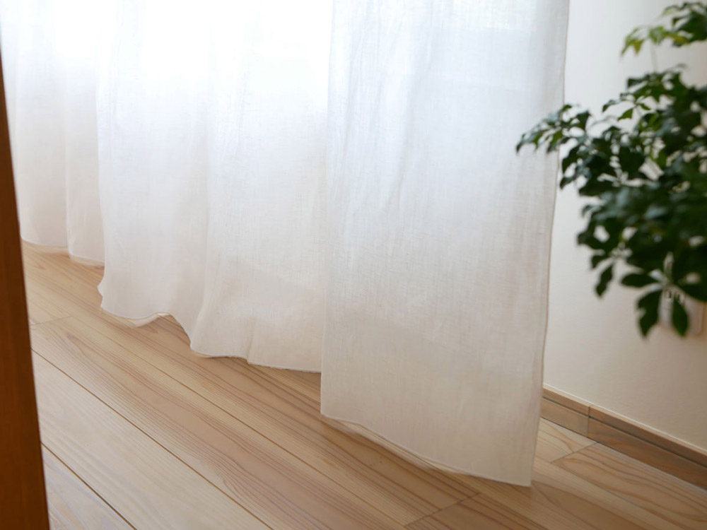 【natsusobiku】リネンのクリップ留めカーテン 1枚 ベージュ L W130×H230cm-Hinata life