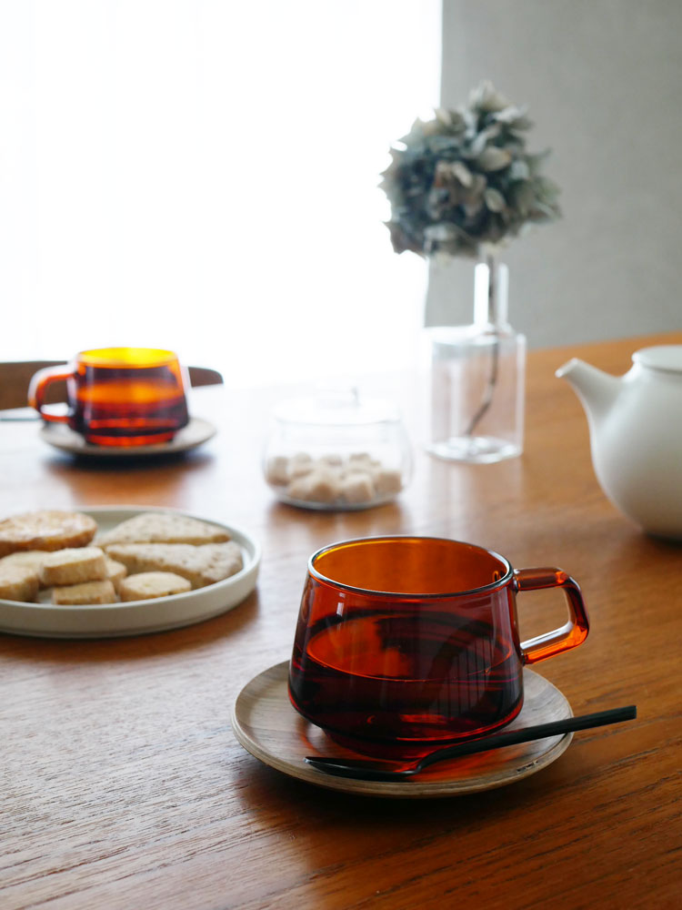キントーSEPIAマグカップの耐熱ガラス製品