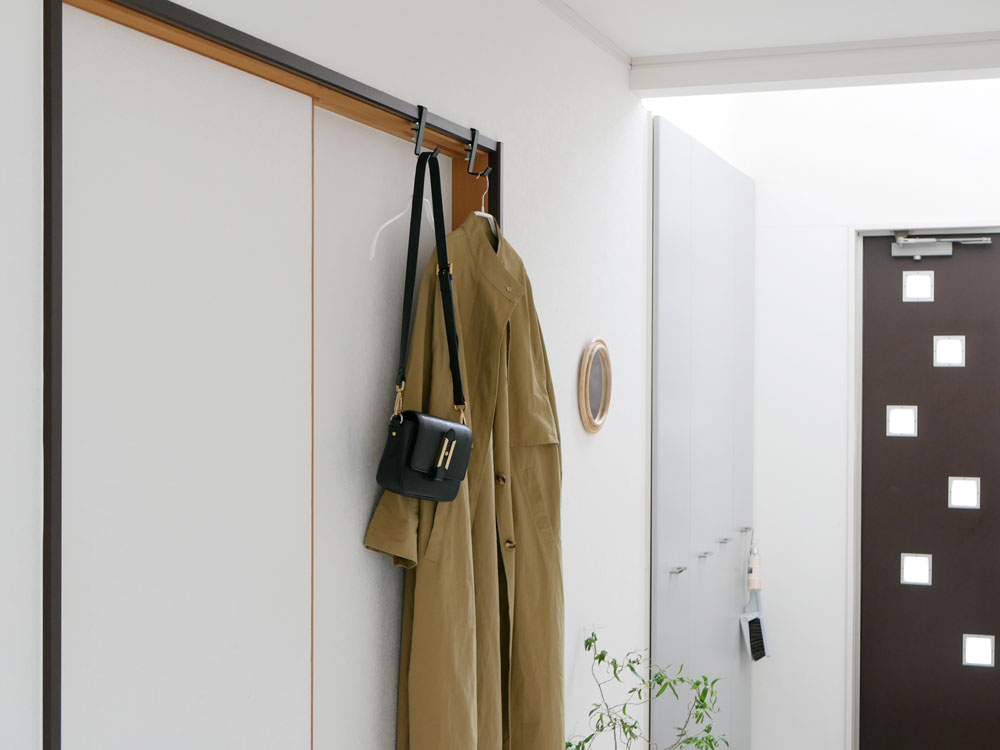 タワー室内物干しポールホルダー ブラック2個セット