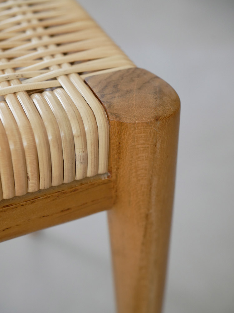 サンフラワーラタンのチーク製スツールとベンチ