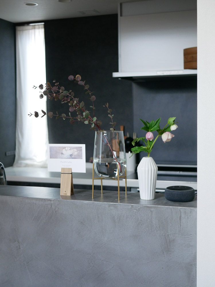 ホーンプリーズ製リューズガラスオヴァルフラワーベース