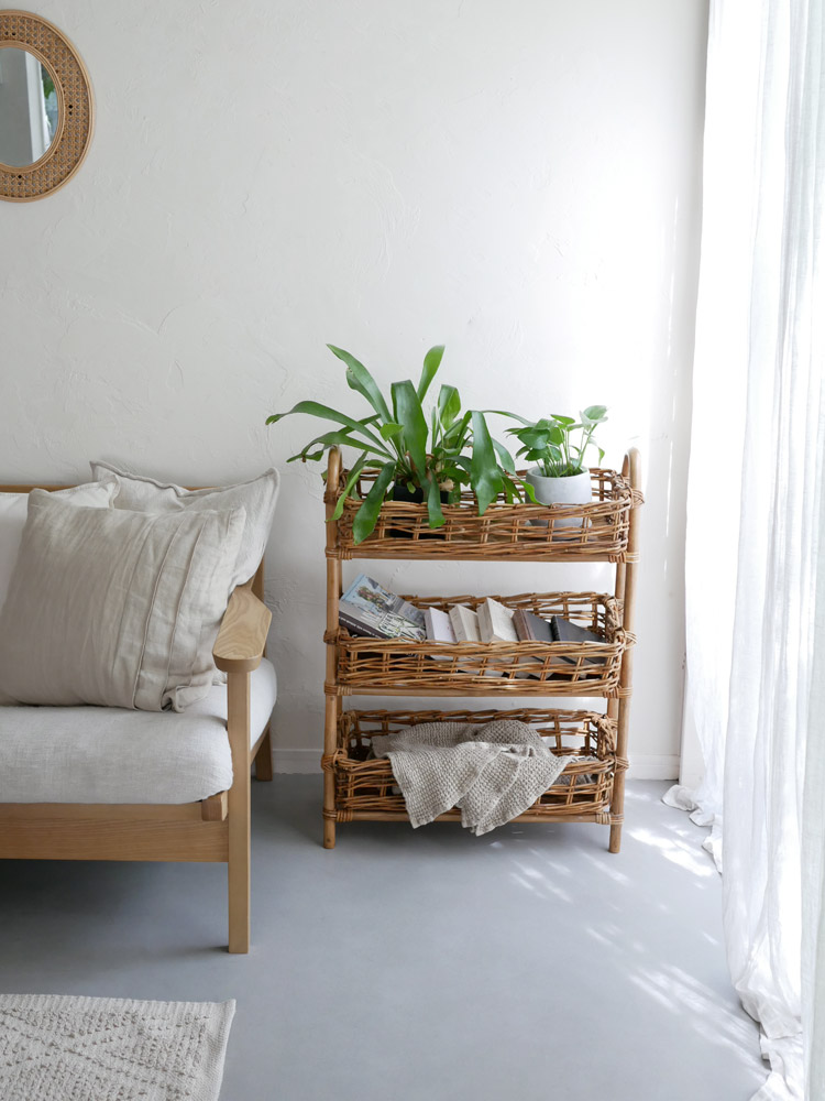 クレエ THE AROROG レクト3段ラタンバスケット