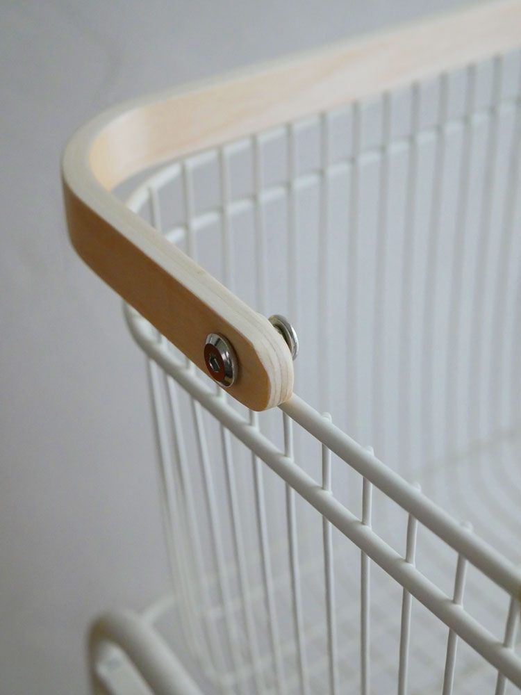 マッシュ スチール製キャリーバスケットワゴン S