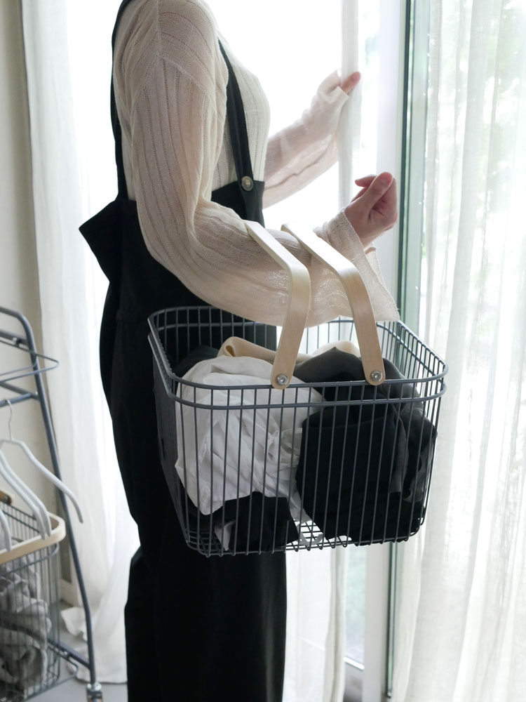 マッシュ製リヴキャリーバスケットワゴン Sの全体像