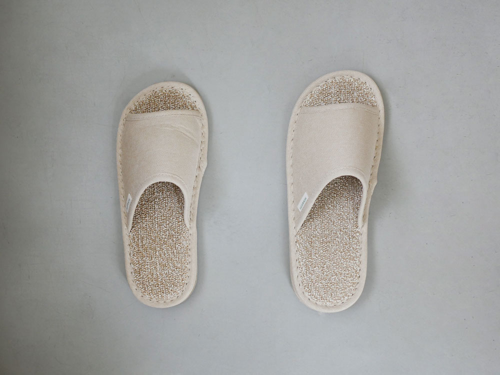 SASAWASHIささ和紙製ベージュLサイズスリッパ