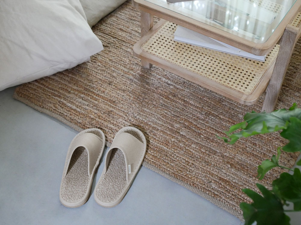 SASAWASHIのベージュささ和紙スリッパ