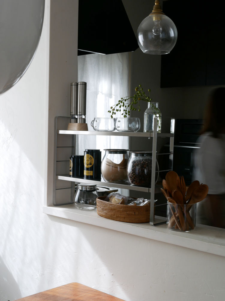 bws SELECTION伸縮スリムラック、調整可能なスチール棚