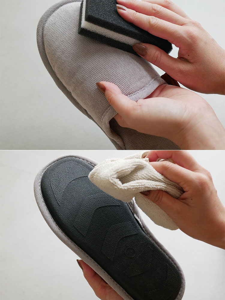 ダルトンのベージュ コーデュロイスリッパ