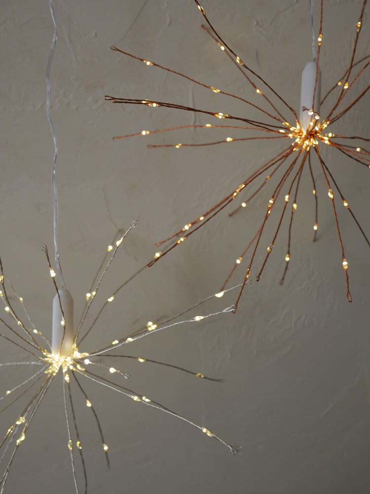 Horn Please「ブルーミングL カッパー」銅色LEDライト付きワイヤーデコレーション