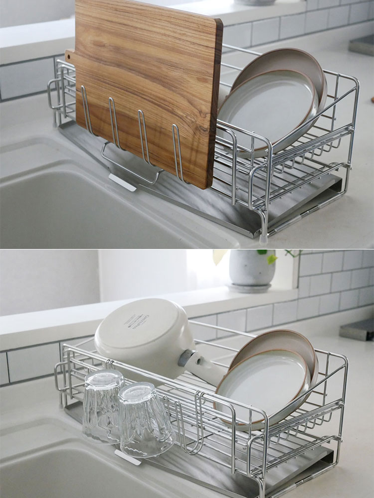 下村企販のサポート水切り付きステンレスバスケット