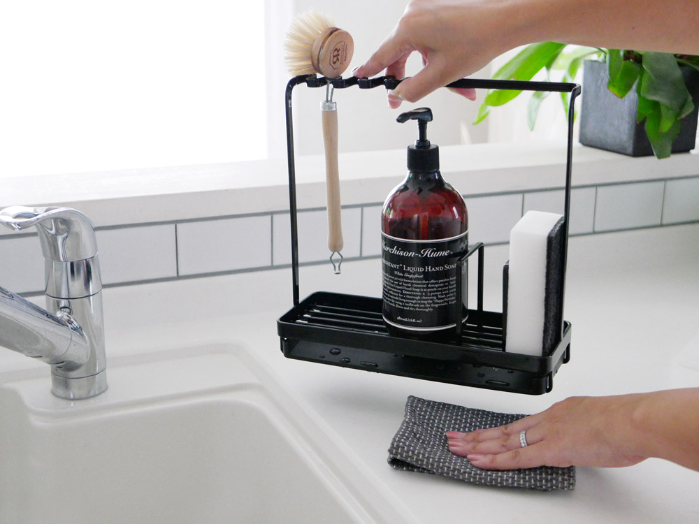 towerの黒色スポンジ＆クリーニングツールスタンド