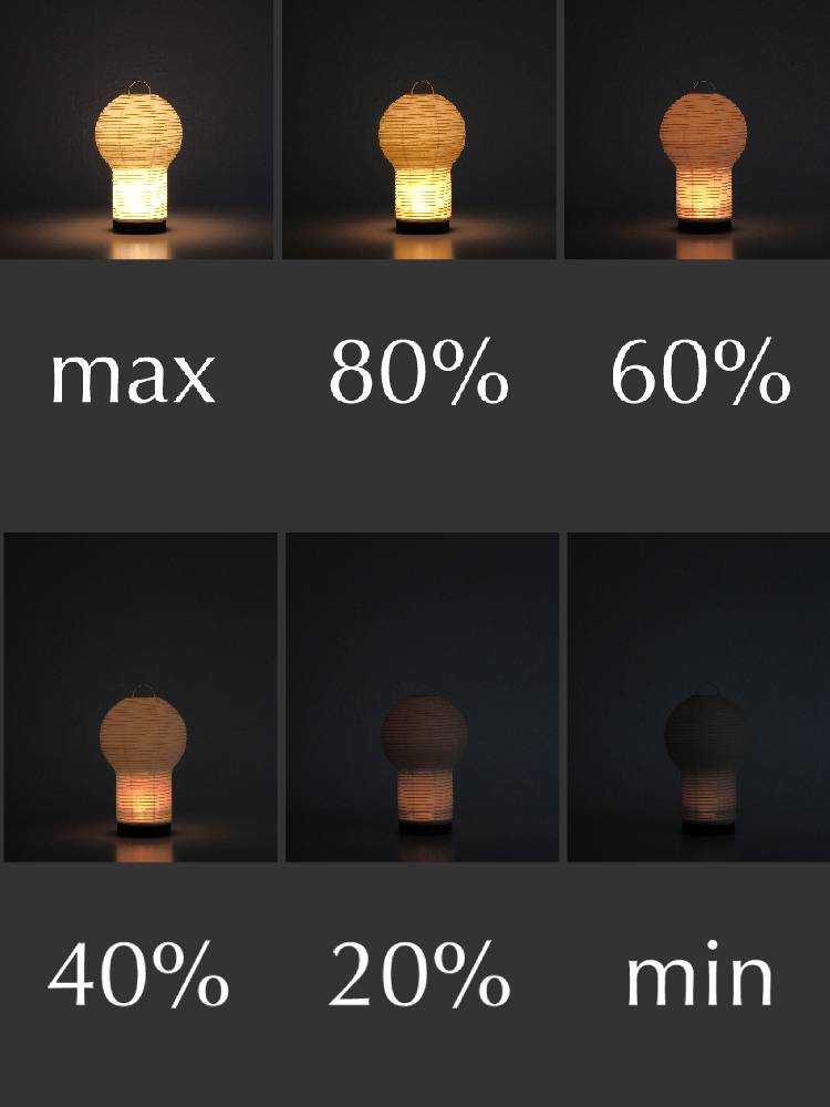 DI CLASSEの和紙とスチール製ボボリポータブルランプ