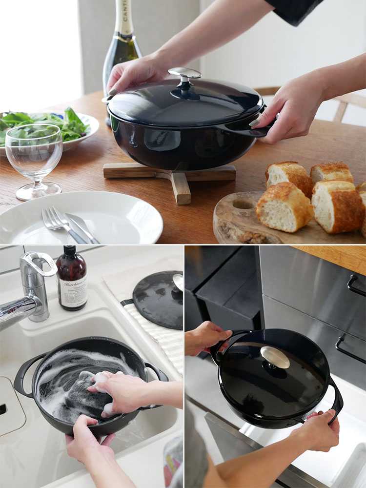 UNILLOYの軽量鋳物ホーロー鍋と蓋