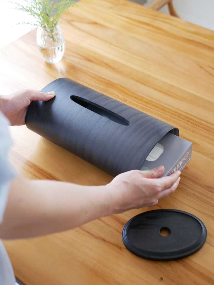 BUNACOの木製スリムティッシュボックス