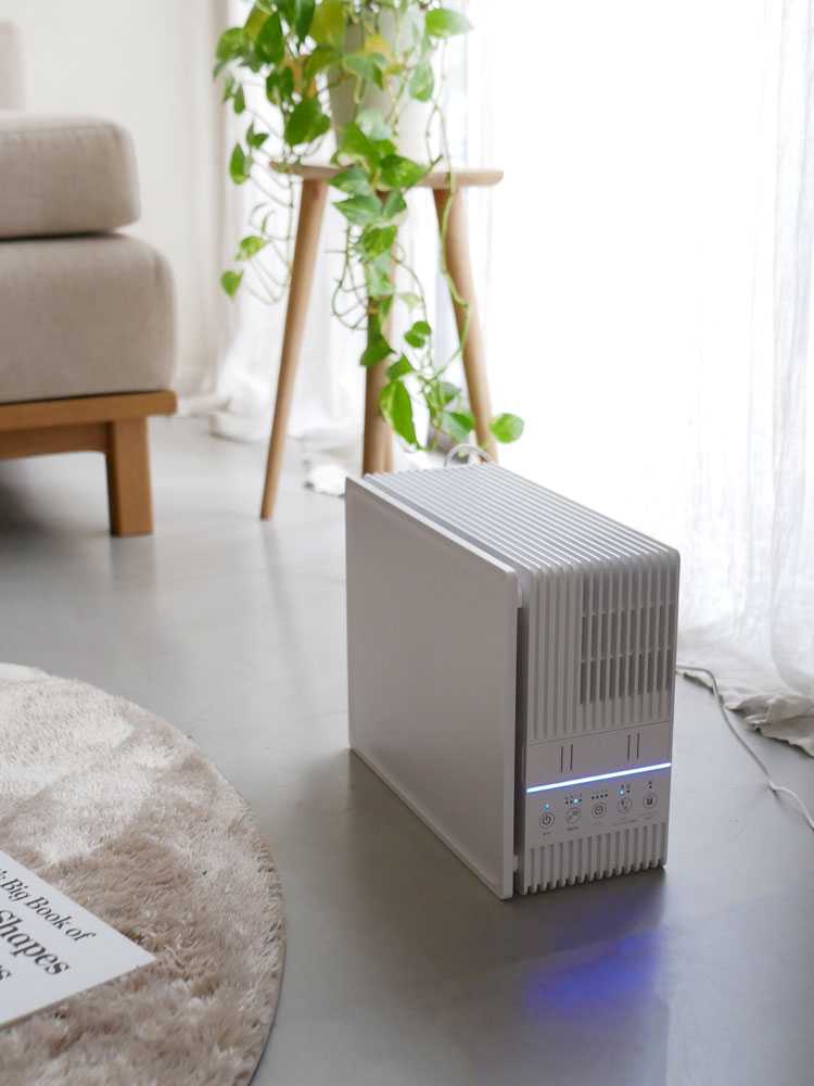 ドウシシャの薄型空気清浄機APA-081の写真