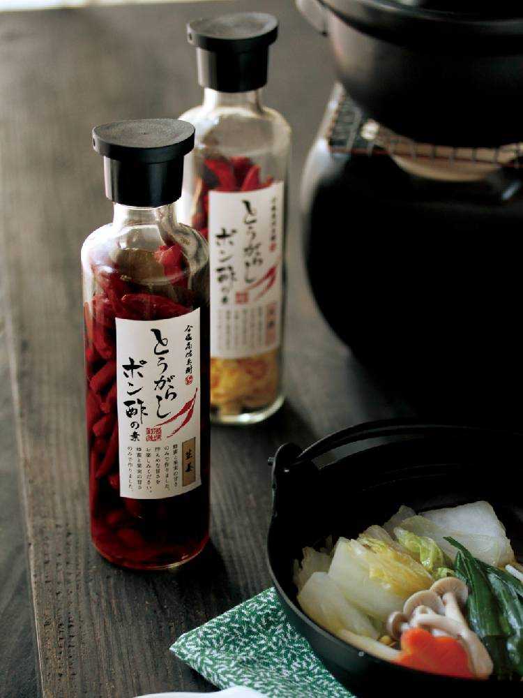 とうがらしポン酢の素のボトル