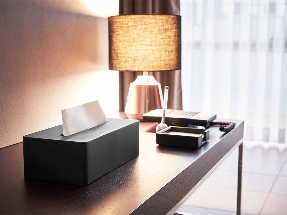 YAMAZAKI/toscaのスチール製シンプルティッシュボックス