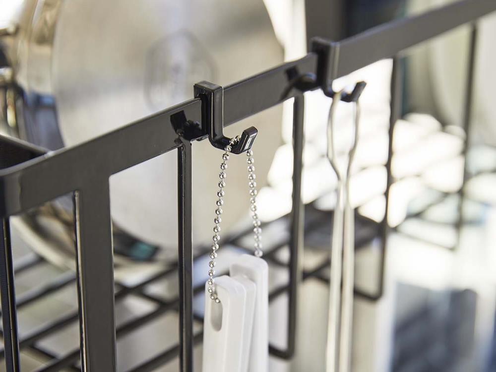 スリムな2段水切りワイヤーバスケット