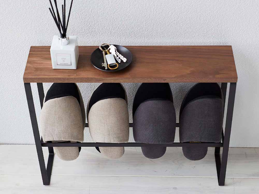 Yamazakiタワー天板付きスリッパラック