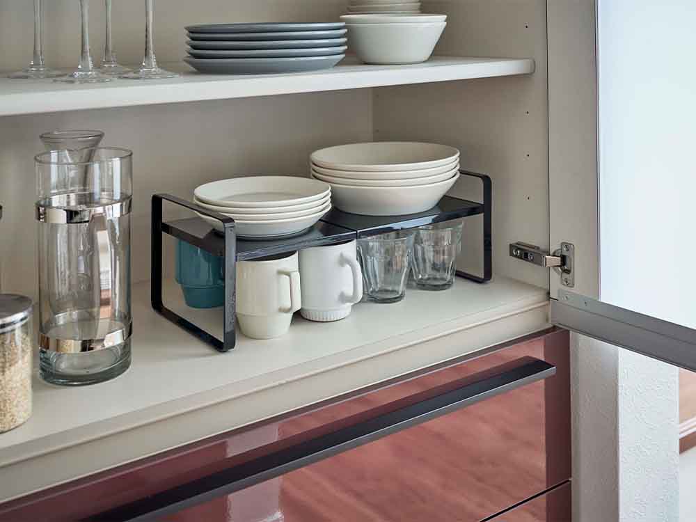 YAMAZAKIタワー2段伸縮収納ラック