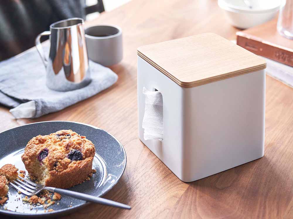 YAMAZAKI/RIN製ティッシュ＆トイレットペーパーケース