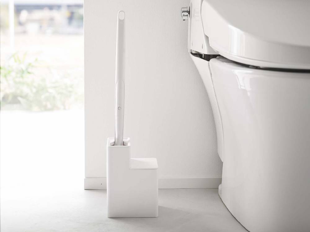 替えブラシ収納付き流せるトイレブラシスタンド