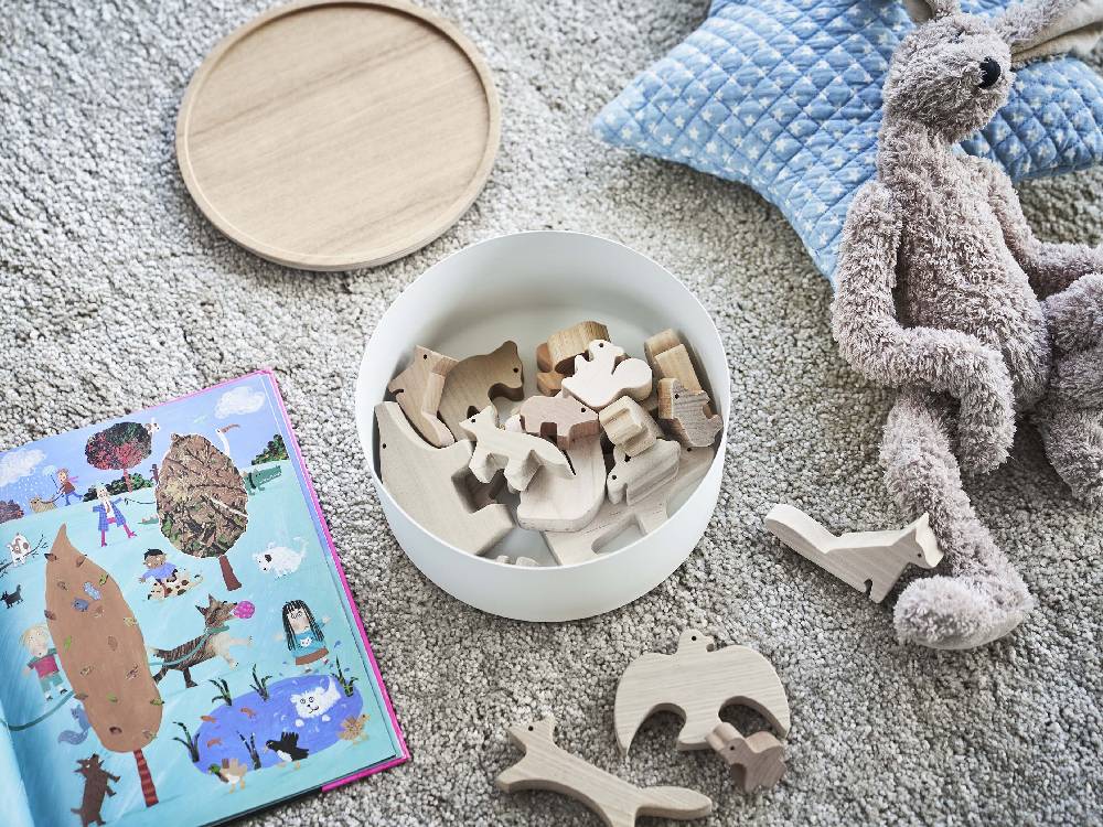 RIN/リンの蓋付きスチールラウンド収納ケース