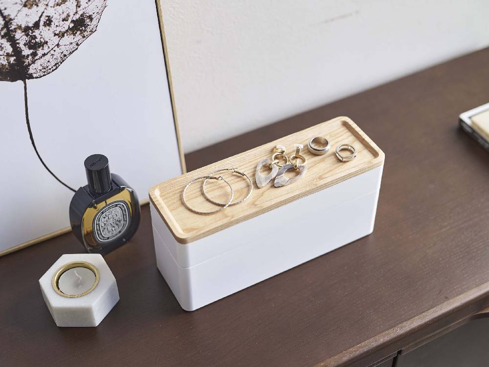 トレー付きスリムなRINアクセサリー＆時計ケース