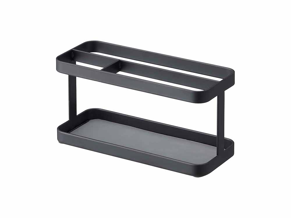 YAMAZAKI Towerのタブレット＆リモコンラック。スチール製でコンパクトなデザイン、幅21cmの収納棚。