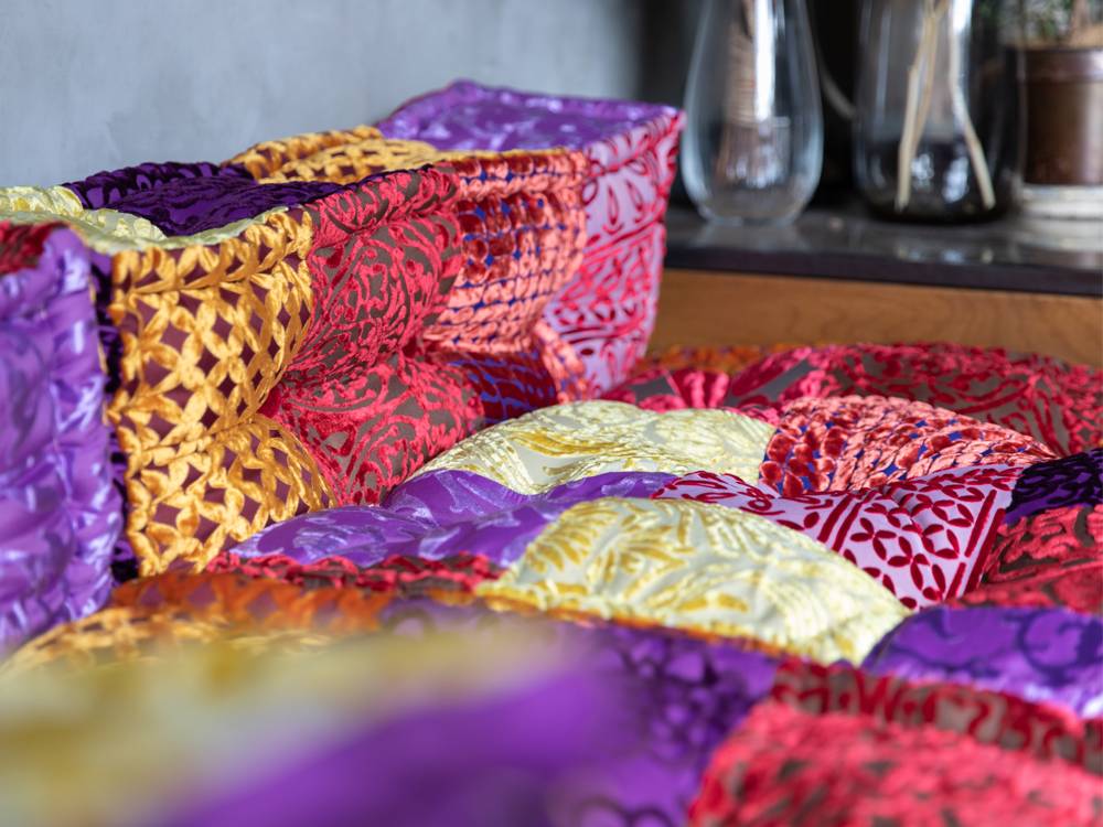 adepecheブロックマルチソファのパッチワーク柄