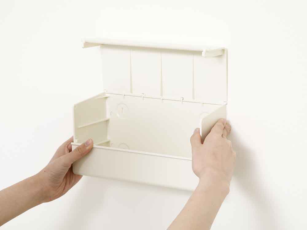 ideacoアッシュ色の壁掛けペーパータオルケース