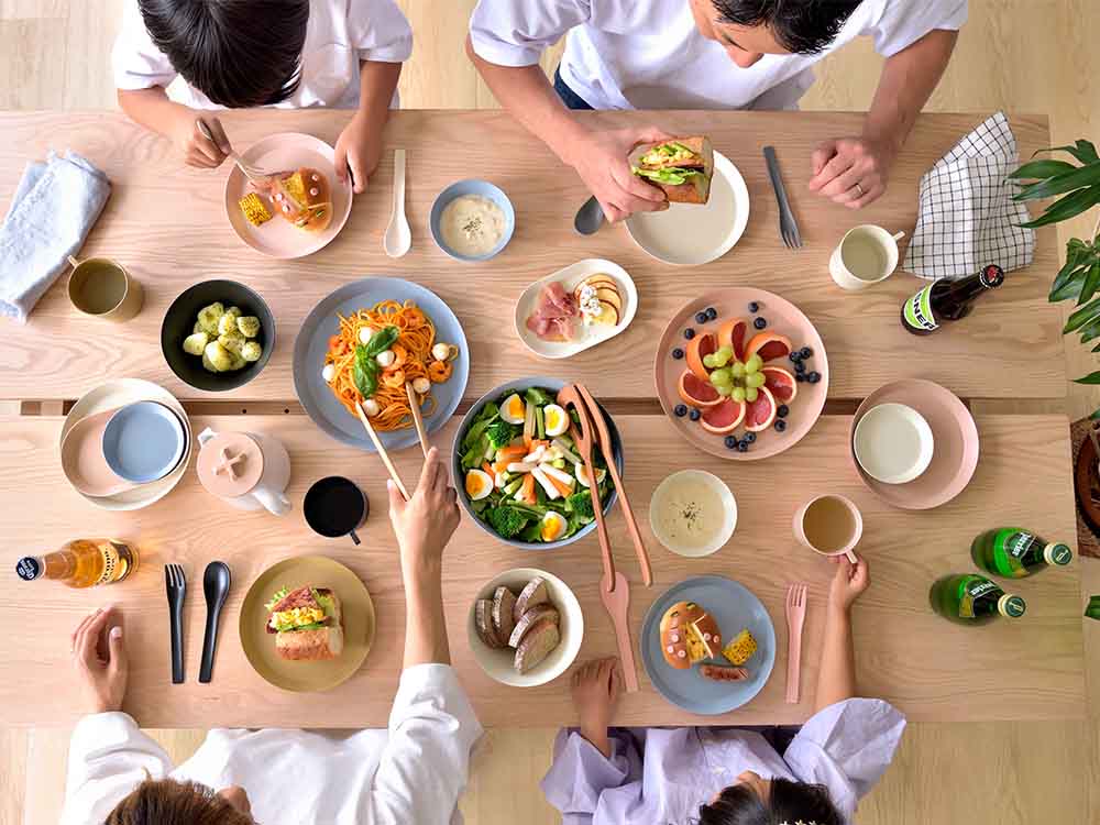 ideacoのusumonoサラダボウル、バンブー素材