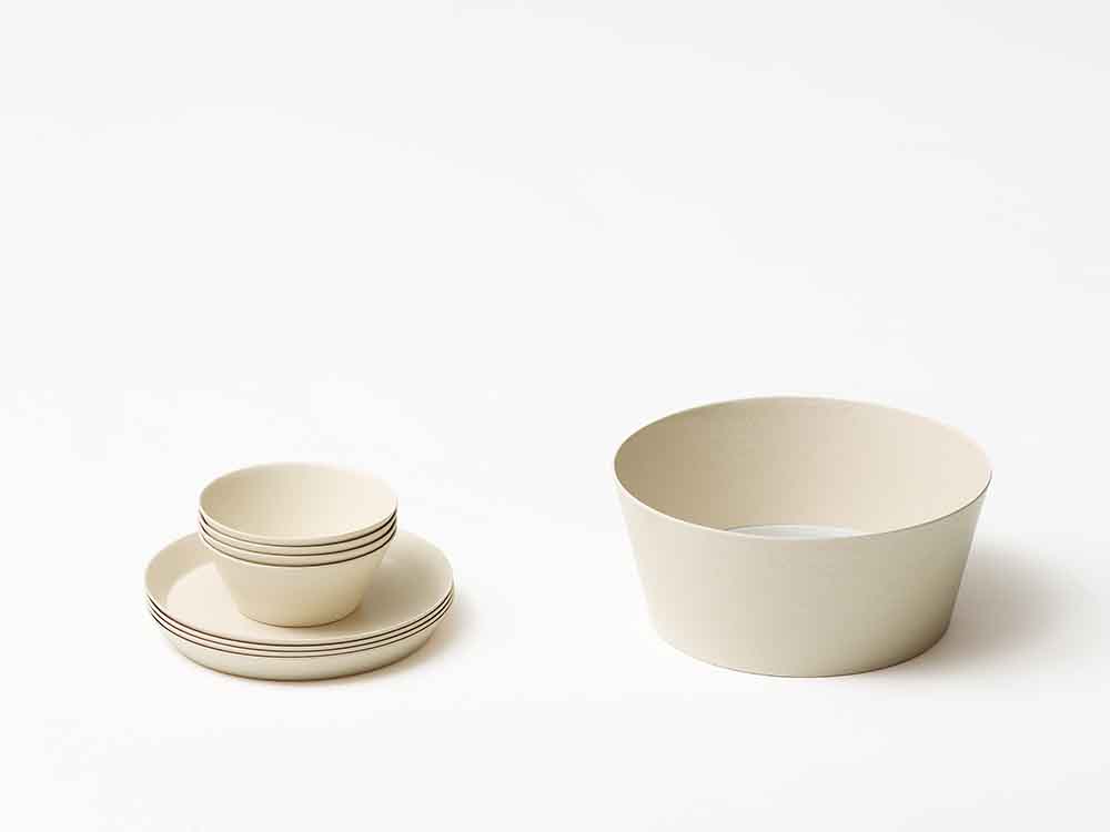 ideacoの竹製マット仕上げサラダボウル