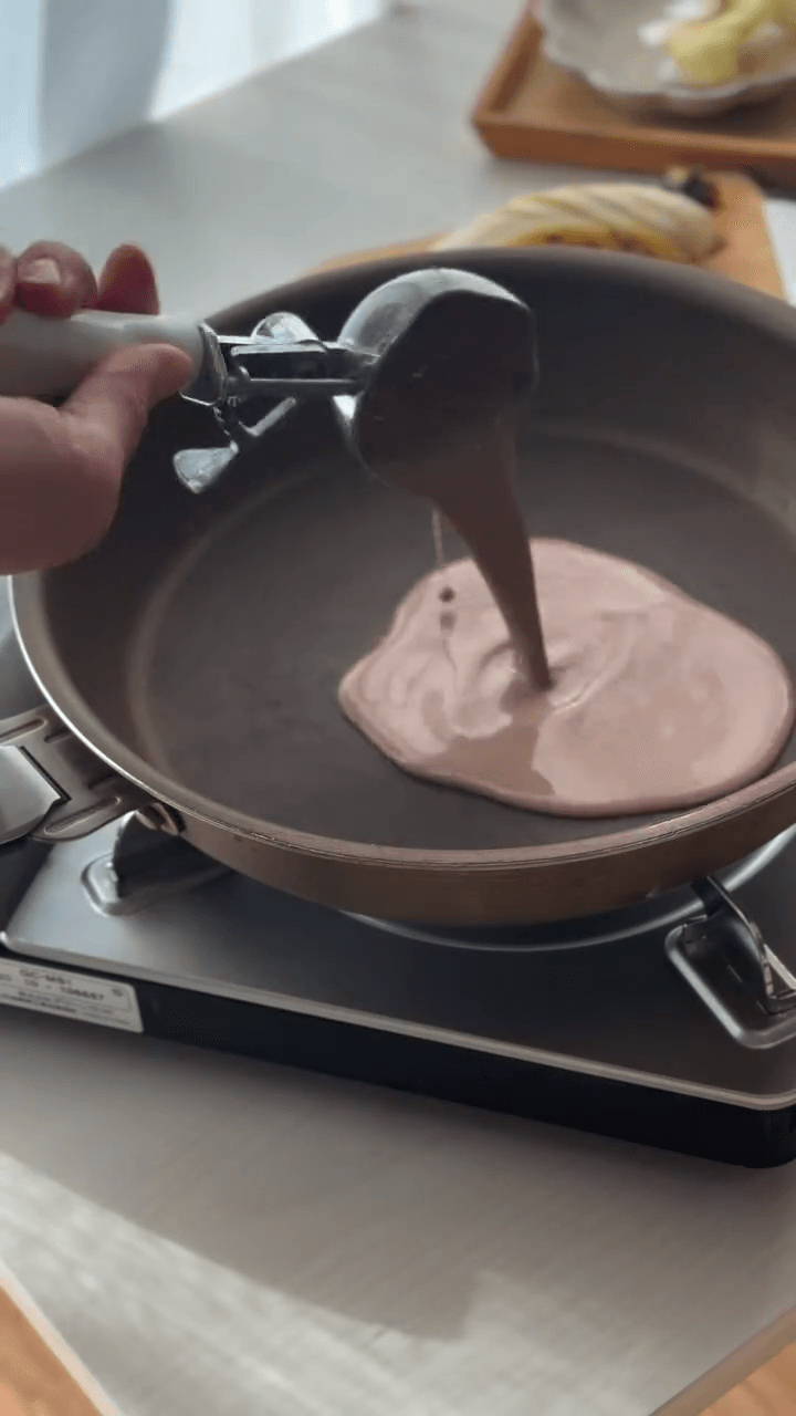 チョコ砂糖なし！米粉ココアクレープ🤎の作り方3の画像