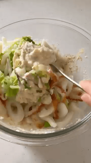 美味しさ持続✨腸活にうれしい 白菜とちくわの白和えの作り方3の画像