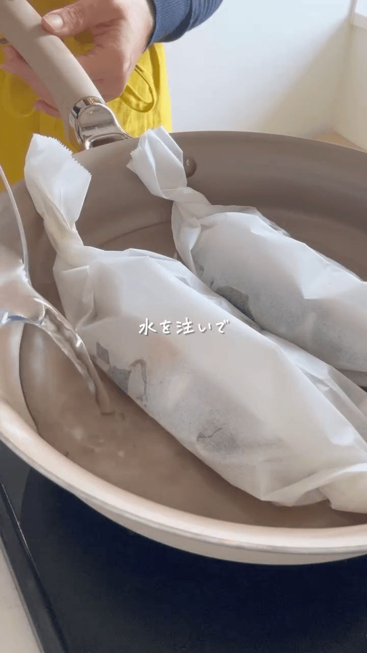 たったの157cal！鱈とワカメの包み蒸し🐟🌿の作り方3の画像