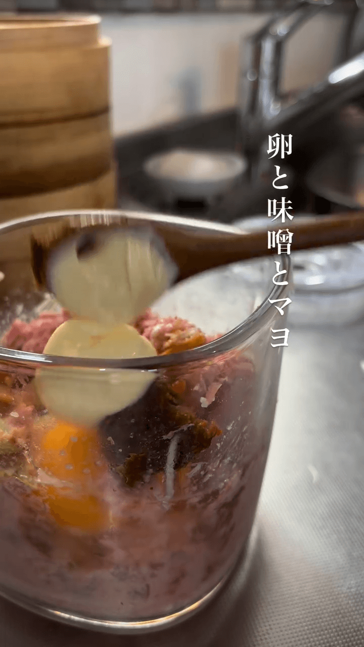 丸めないカップ蒸しハンバーグの作り方2の画像