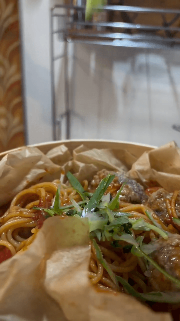 せいろで簡単✨ミートボールトマトスパ🍅🍝の作り方4の画像